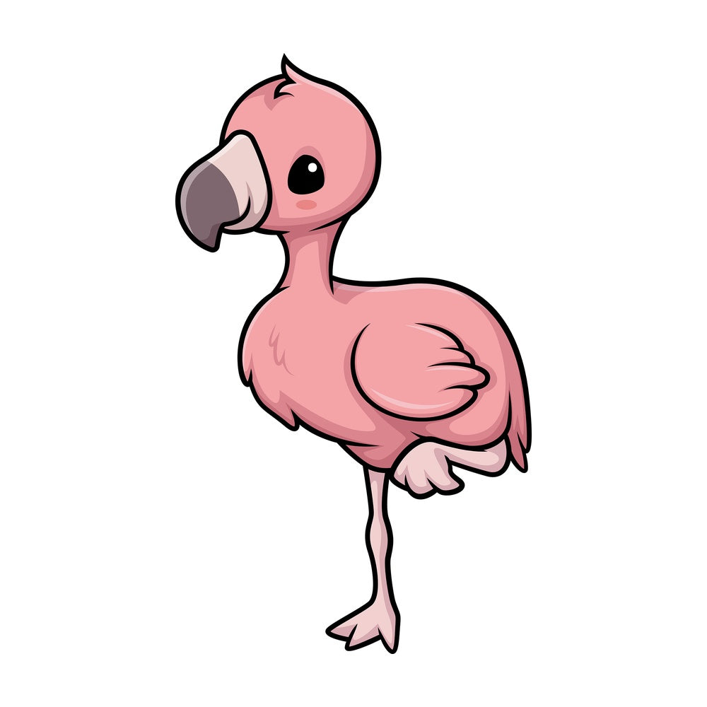 Kawaii flamingo. PNG - JPG and vector EPS (infinitely scalable).