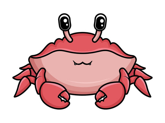 Kawaii crab. PNG - JPG and vector EPS (infinitely scalable).