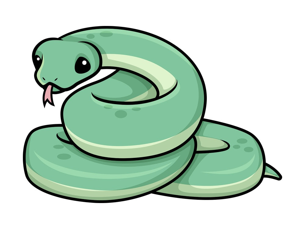 Kawaii snake. PNG - JPG and vector EPS (infinitely scalable).