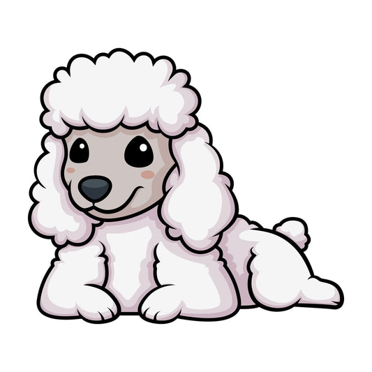 Kawaii poodle dog. PNG - JPG and vector EPS (infinitely scalable).