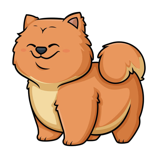 Kawaii chow chow dog. PNG - JPG and vector EPS (infinitely scalable).