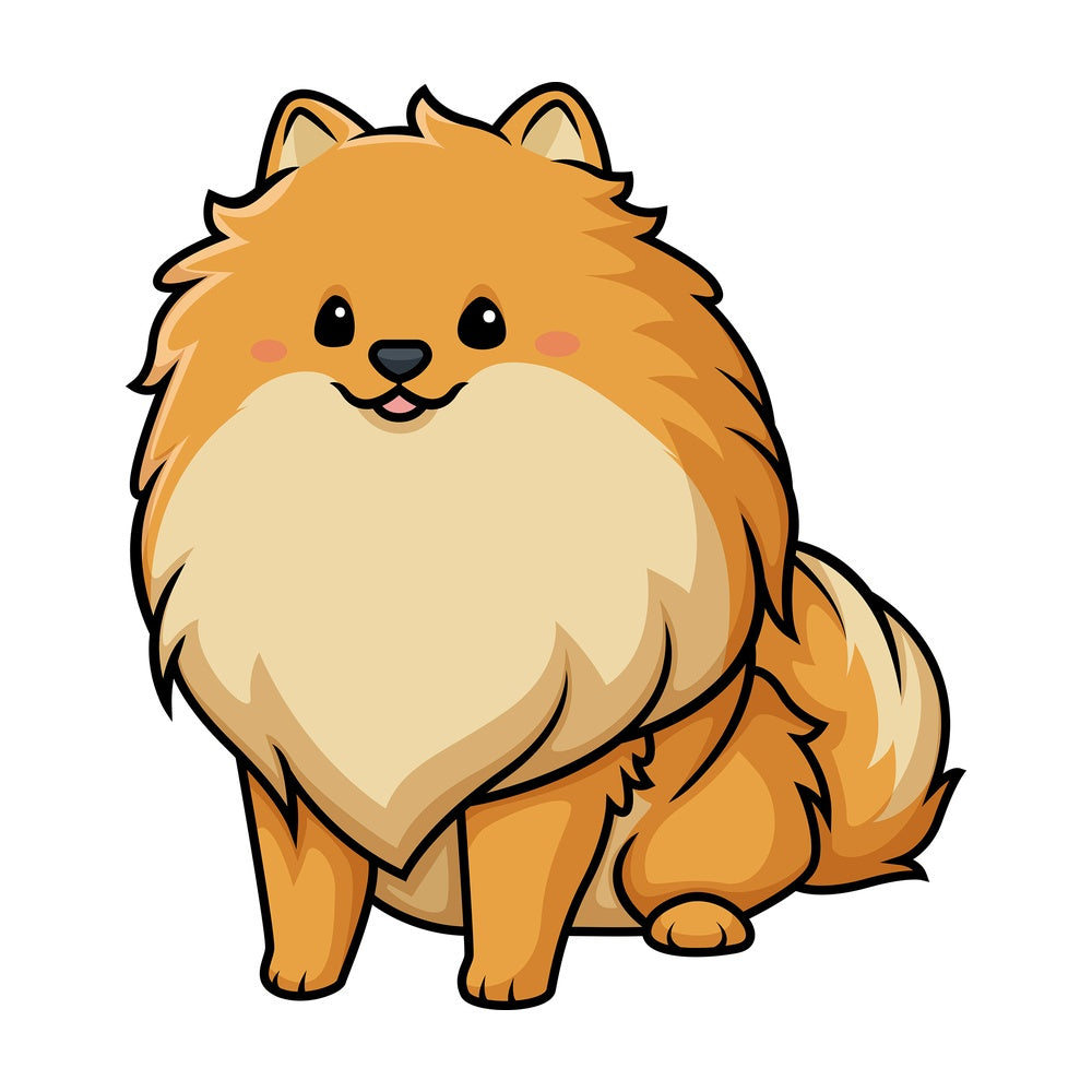 Kawaii pomeranian dog. PNG - JPG and vector EPS (infinitely scalable).