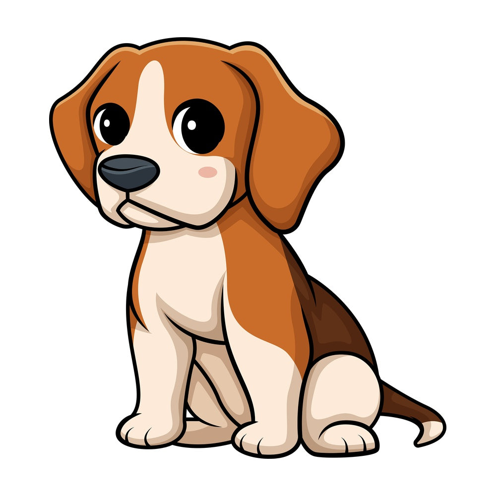 Kawaii beagle. PNG - JPG and vector EPS (infinitely scalable).