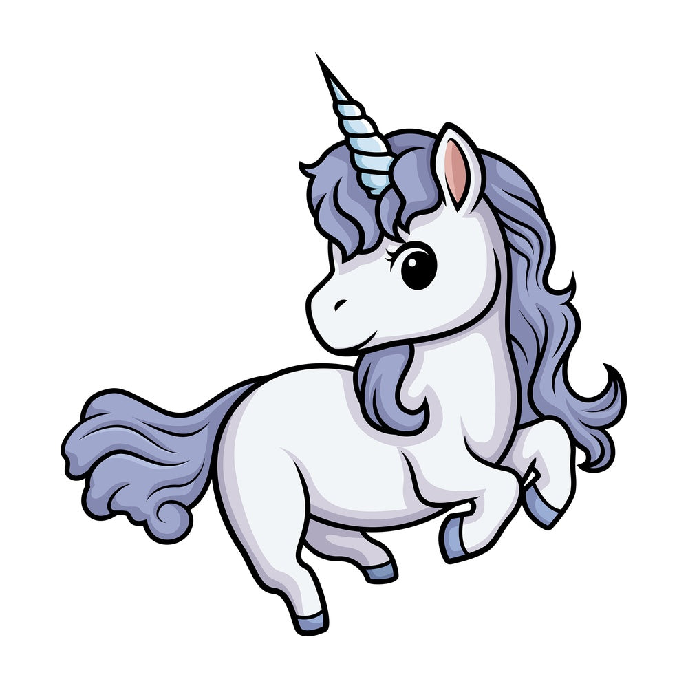 Chibi kawaii unicorn. PNG - JPG and vector EPS (infinitely scalable).