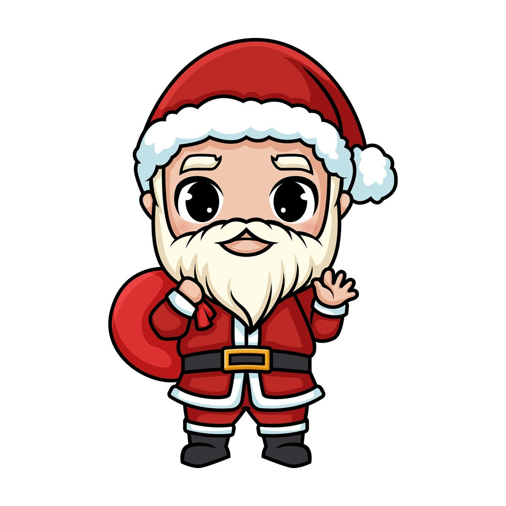 Chibi kawaii santa claus. PNG - JPG and vector EPS (infinitely scalable).