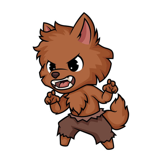 Chibi kawaii werewolf. PNG - JPG and vector EPS (infinitely scalable).