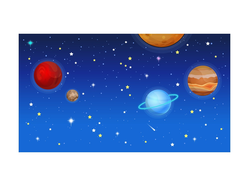 Outer space background in 16:9 aspect ratio. PNG - JPG and vector EPS file formats (infinitely scalable).
