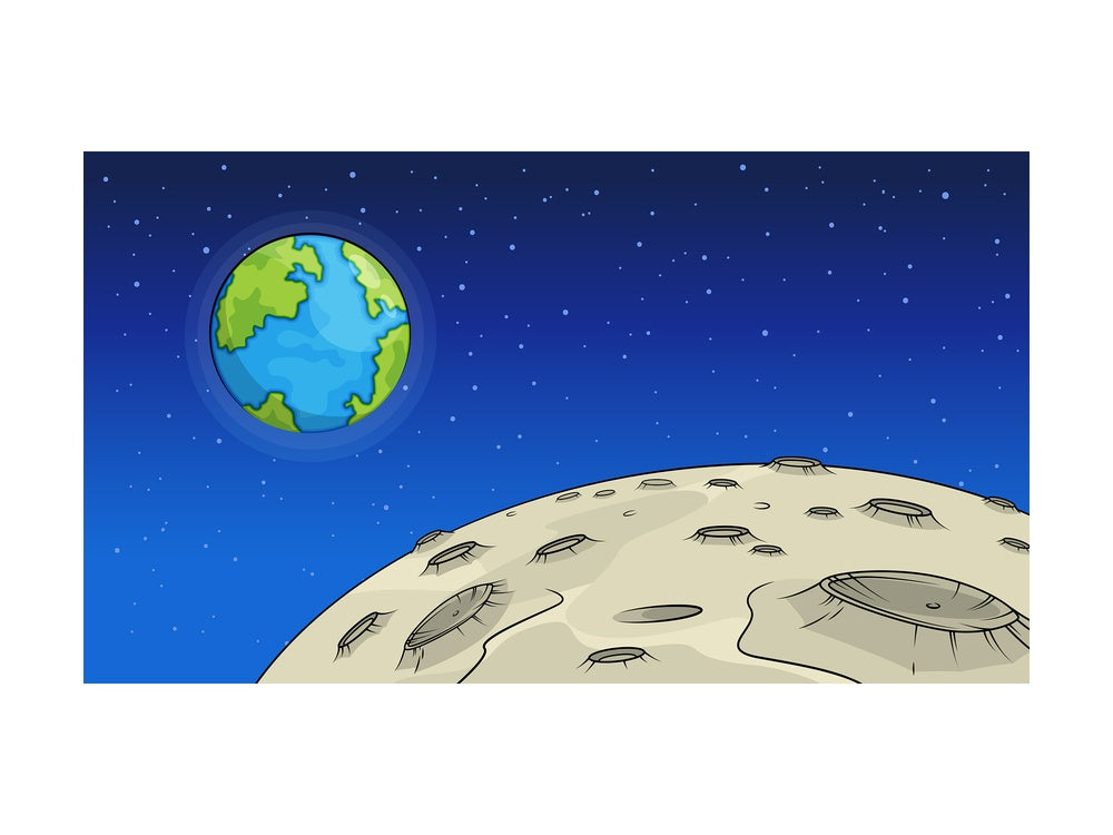 Moon surface background in 16:9 aspect ratio. PNG - JPG and vector EPS file formats (infinitely scalable).