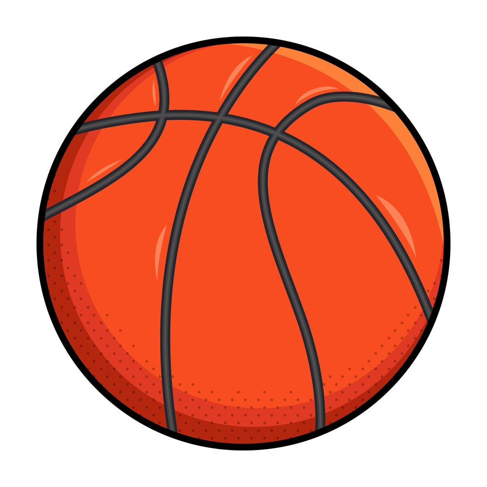 Orange basketball ball. PNG - JPG and vector EPS file formats (infinitely scalable). Images isolated on transparent background.