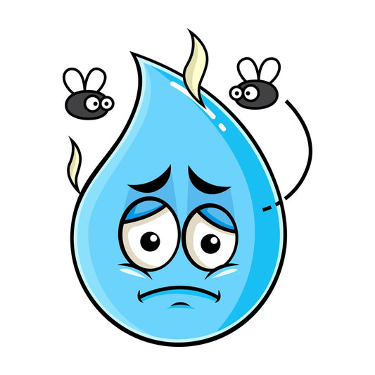 Stinky raindrop going bad emoticon. PNG - JPG and vector EPS file formats (infinitely scalable). Image isolated on transparent background.