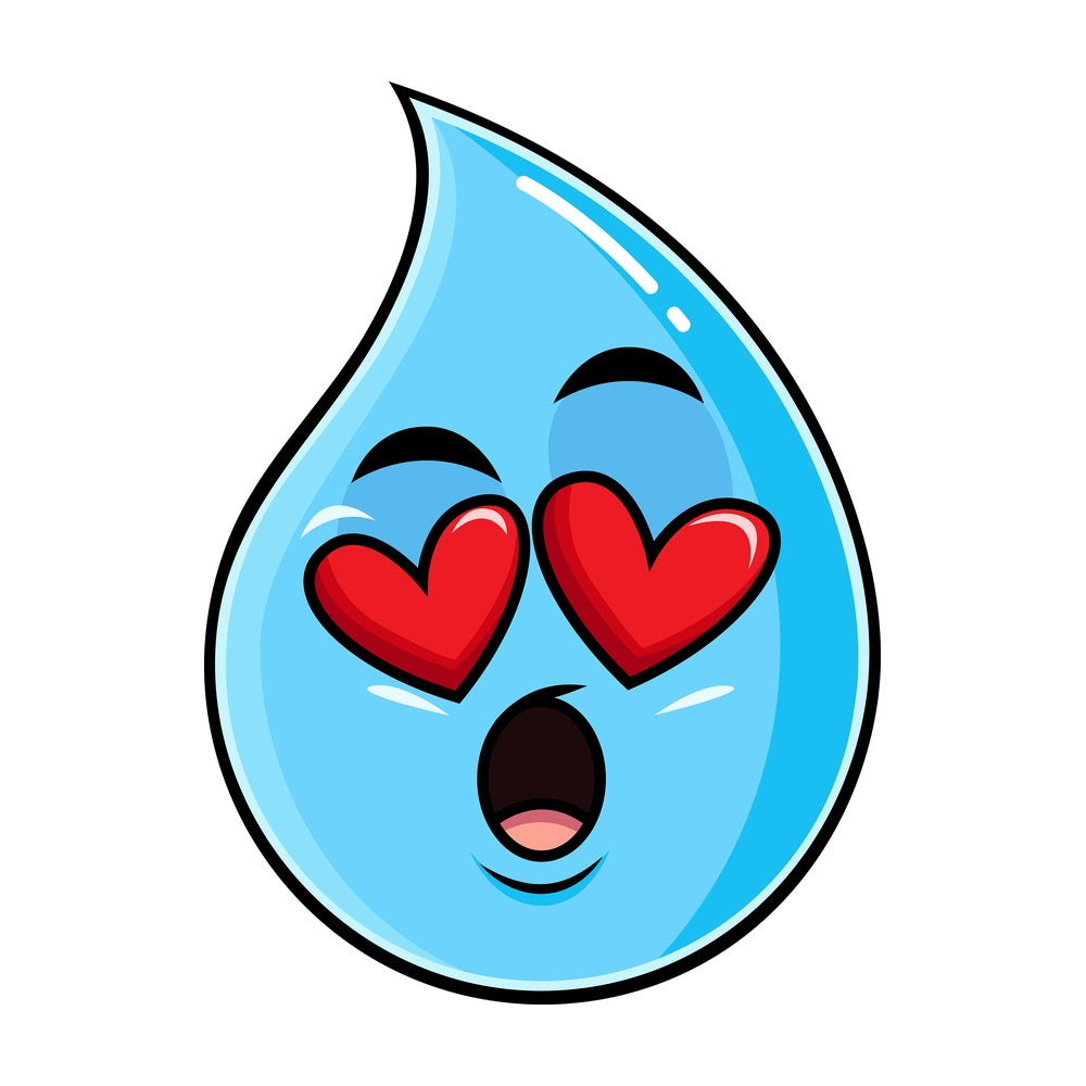 In love raIndrop emoticon. PNG - JPG and vector EPS file formats (infinitely scalable). Image isolated on transparent background.