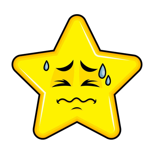In Pain Star Emoticon. PNG - JPG and vector EPS file formats (infinitely scalable). Image isolated on transparent background.