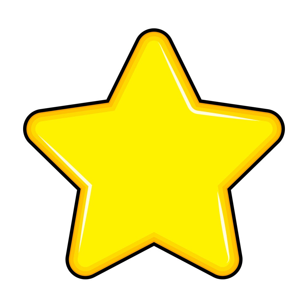 Yellow star. PNG - JPG and vector EPS file formats (infinitely scalable). Images isolated on transparent background.