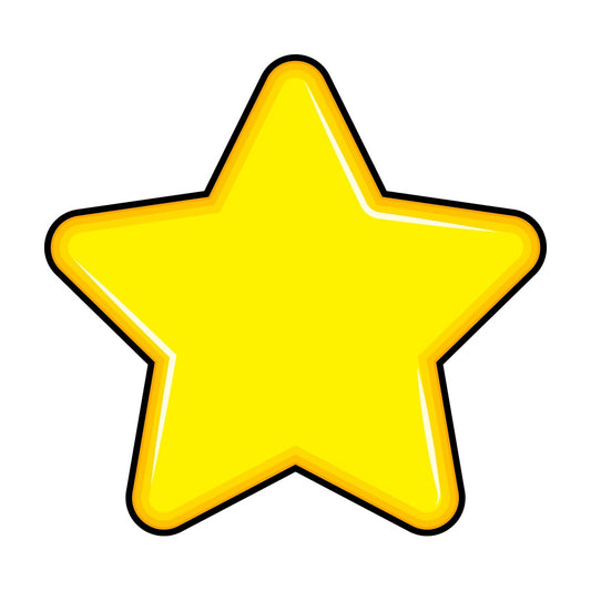 Yellow star. PNG - JPG and vector EPS file formats (infinitely scalable). Images isolated on transparent background.