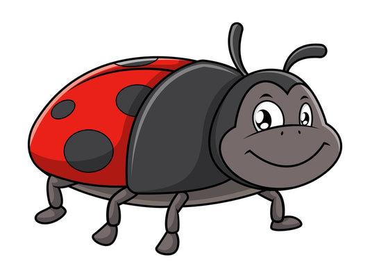 Smiling ladybug. PNG - JPG and vector EPS (infinitely scalable).