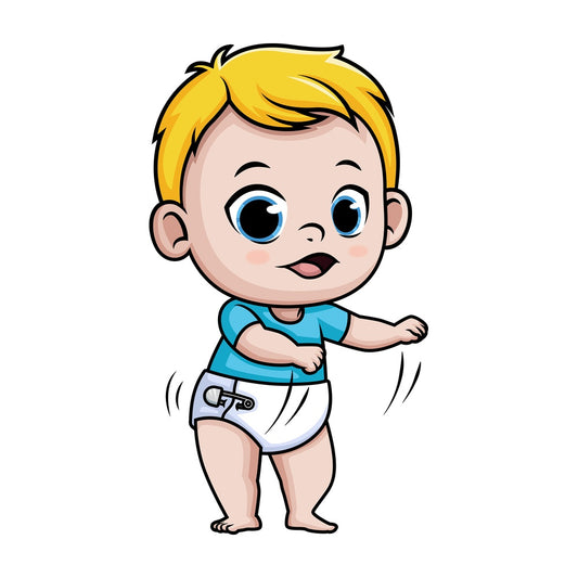 Baby boy doing the floss dance. PNG - JPG and vector EPS (infinitely scalable).