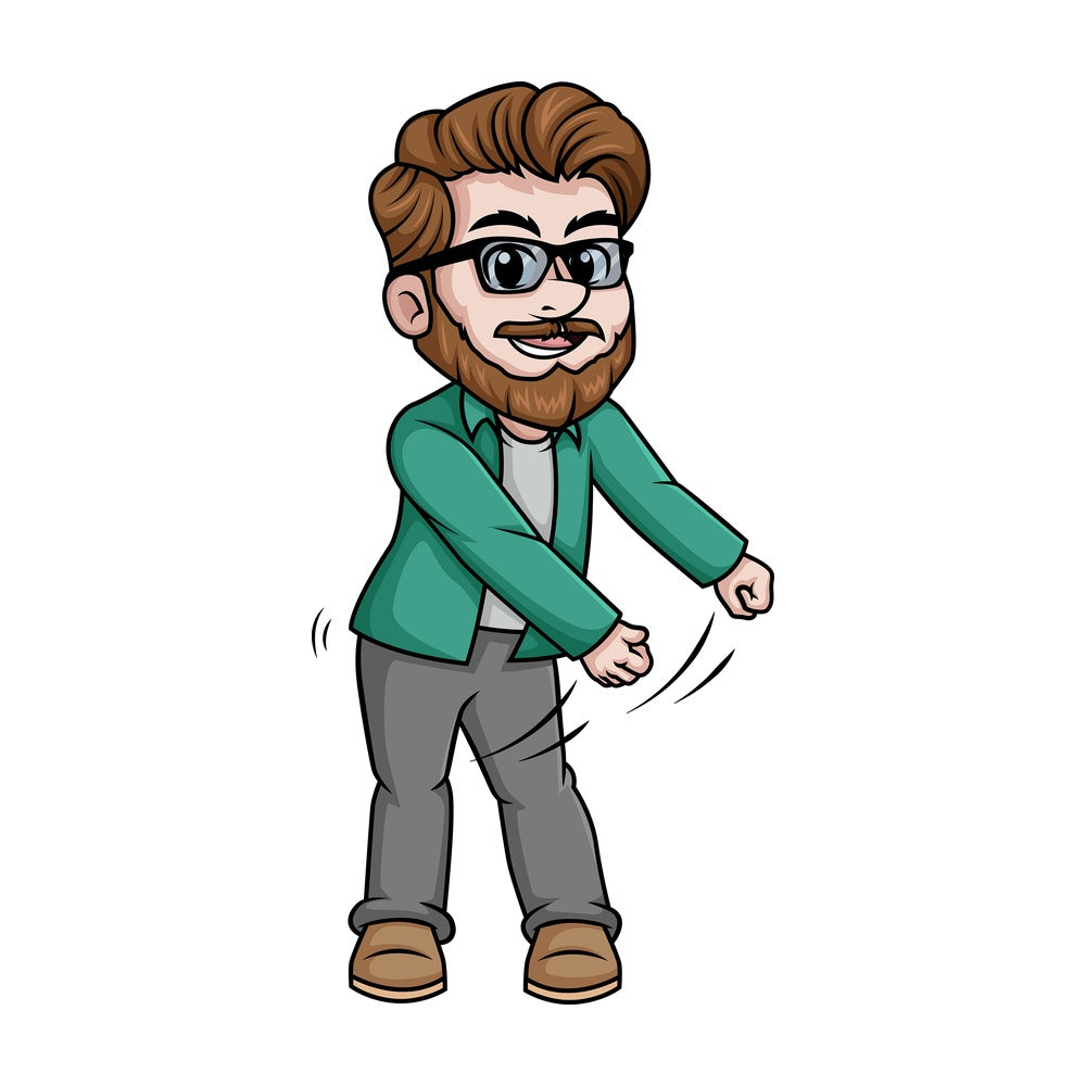 Man doing the floss dance. PNG - JPG and vector EPS (infinitely scalable).