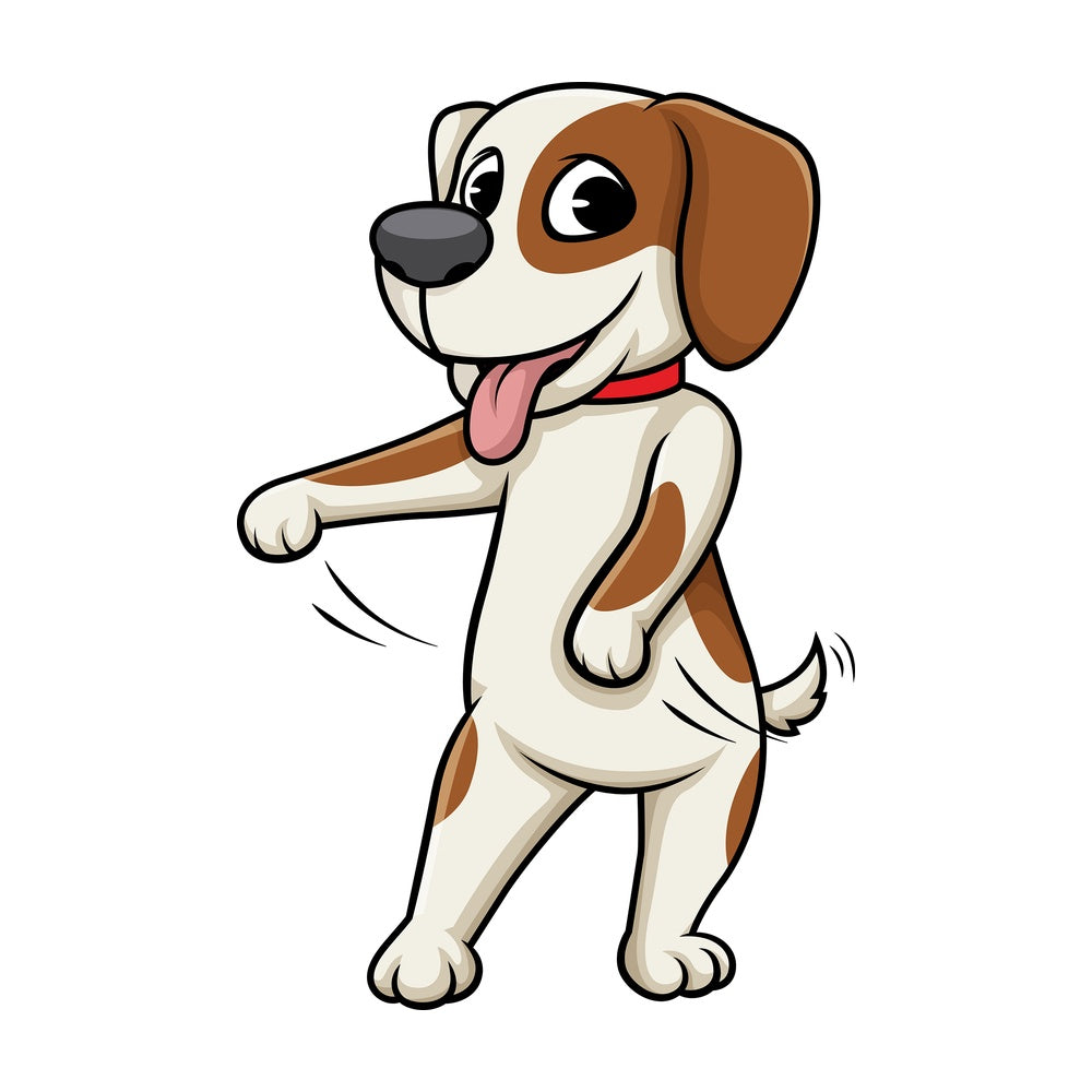 Dog doing the floss dance. PNG - JPG and vector EPS (infinitely scalable).