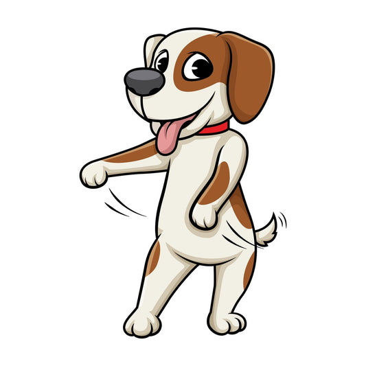 Dog doing the floss dance. PNG - JPG and vector EPS (infinitely scalable).
