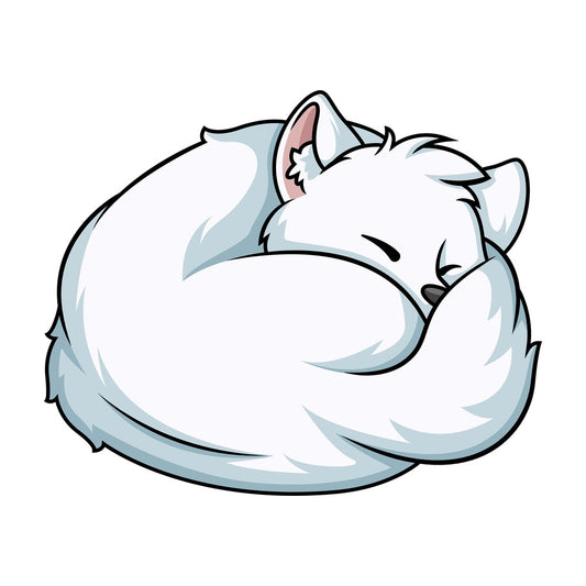 Sleeping arctic fox. PNG - JPG and vector EPS (infinitely scalable).
