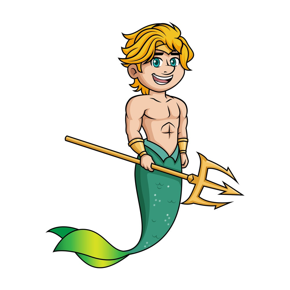 Merman prince. PNG - JPG and vector EPS (infinitely scalable).