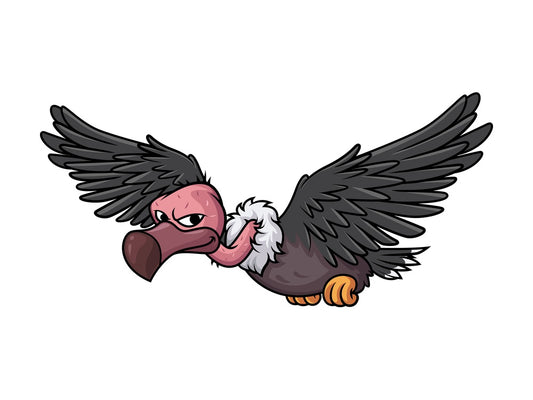 Flying vulture. PNG - JPG and vector EPS (infinitely scalable).