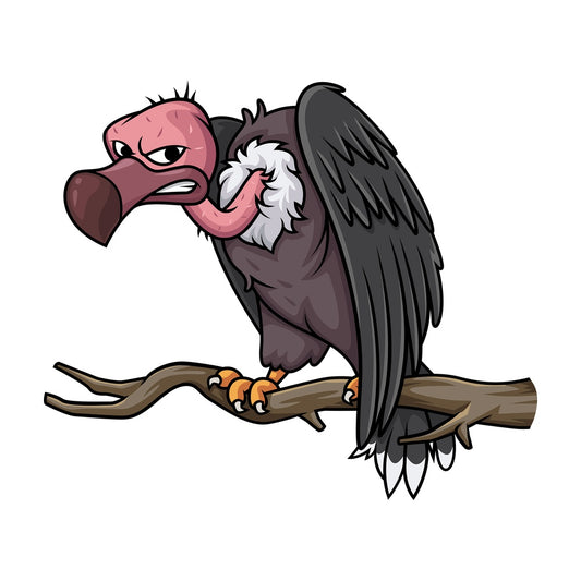 Creepy vulture. PNG - JPG and vector EPS (infinitely scalable).