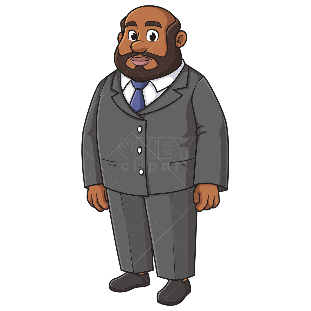 Royalty-free stock vector illustration of an african-american business man.