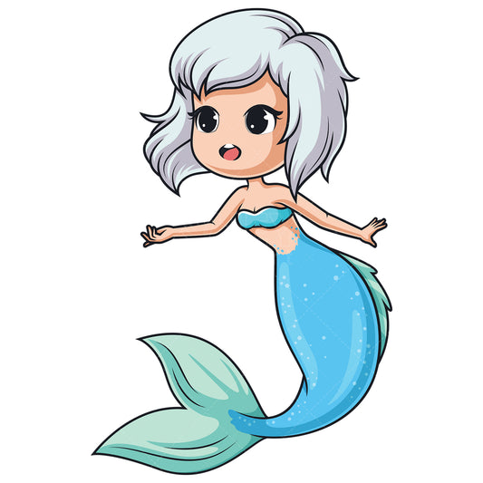 Royalty-free stock vector illustration of a cute siren.