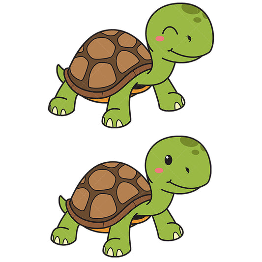 Royalty-free vector illustration of a cute turtle.