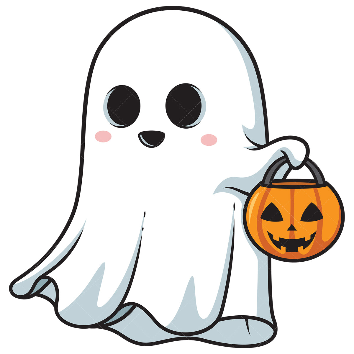 Royalty-free stock vector illustration of a halloween sheet ghost.