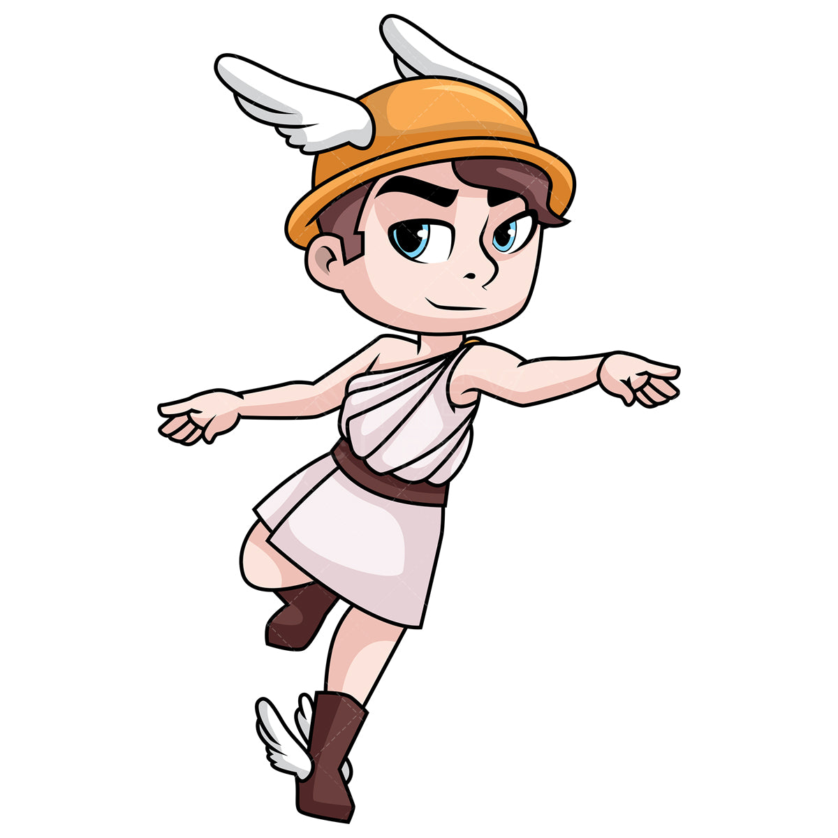 Royalty-free stock vector illustration of a hermes the messenger of the gods.