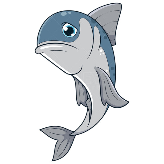 Royalty-free stock vector illustration of a sad sardine fish.