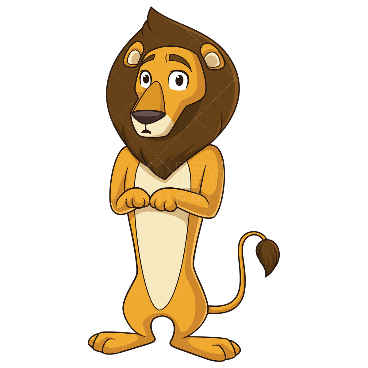 Royalty-free stock vector illustration of a the cowardly lion.