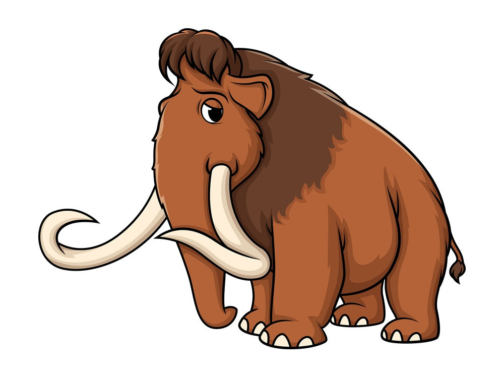 Sad mammoth. PNG - JPG and vector EPS (infinitely scalable).