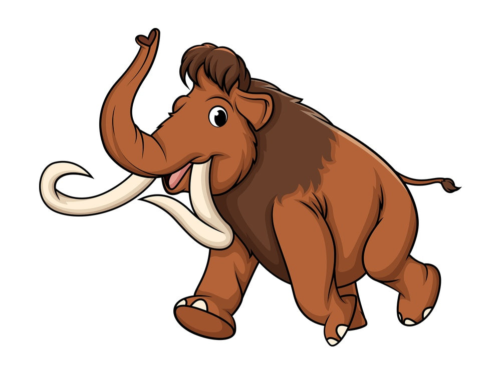 Running mammoth. PNG - JPG and vector EPS (infinitely scalable).