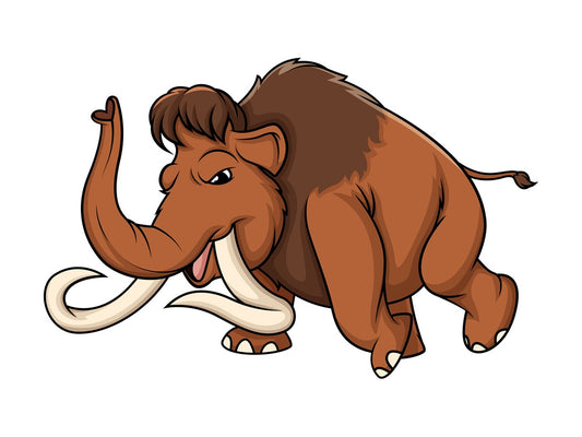 Charging mammoth. PNG - JPG and vector EPS (infinitely scalable).