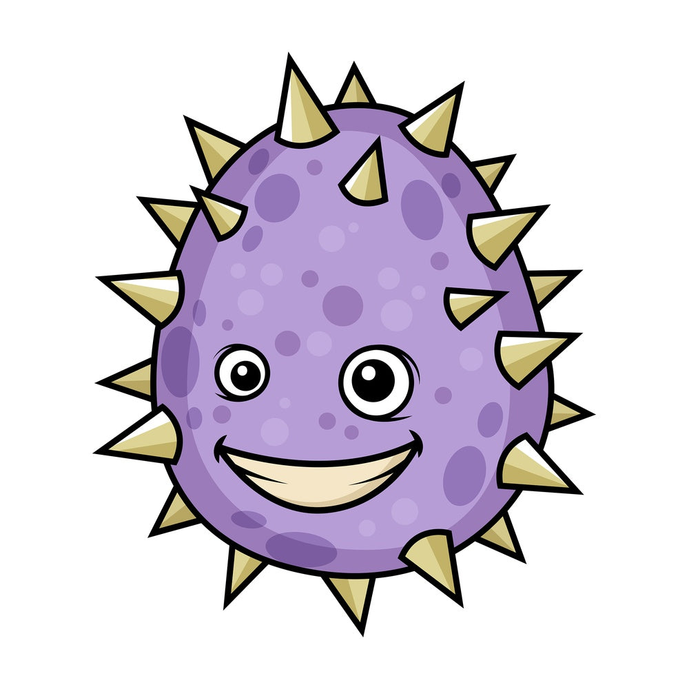 Happy germ. PNG - JPG and vector EPS (infinitely scalable).
