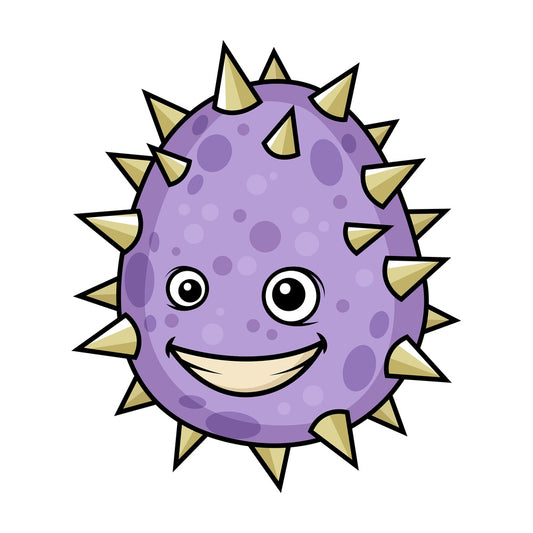 Happy germ. PNG - JPG and vector EPS (infinitely scalable).