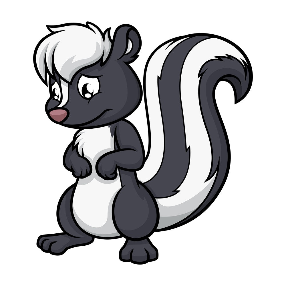 Sad skunk. PNG - JPG and vector EPS (infinitely scalable).