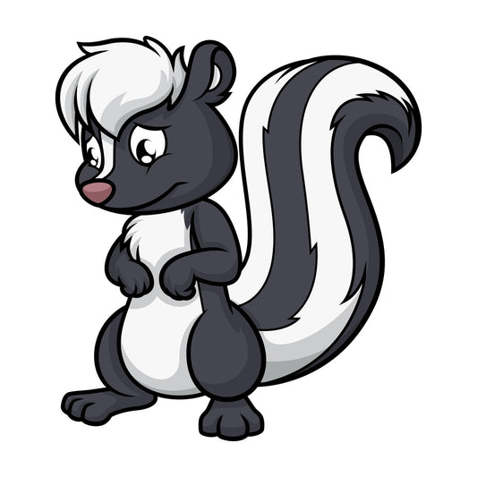 Sad skunk. PNG - JPG and vector EPS (infinitely scalable).