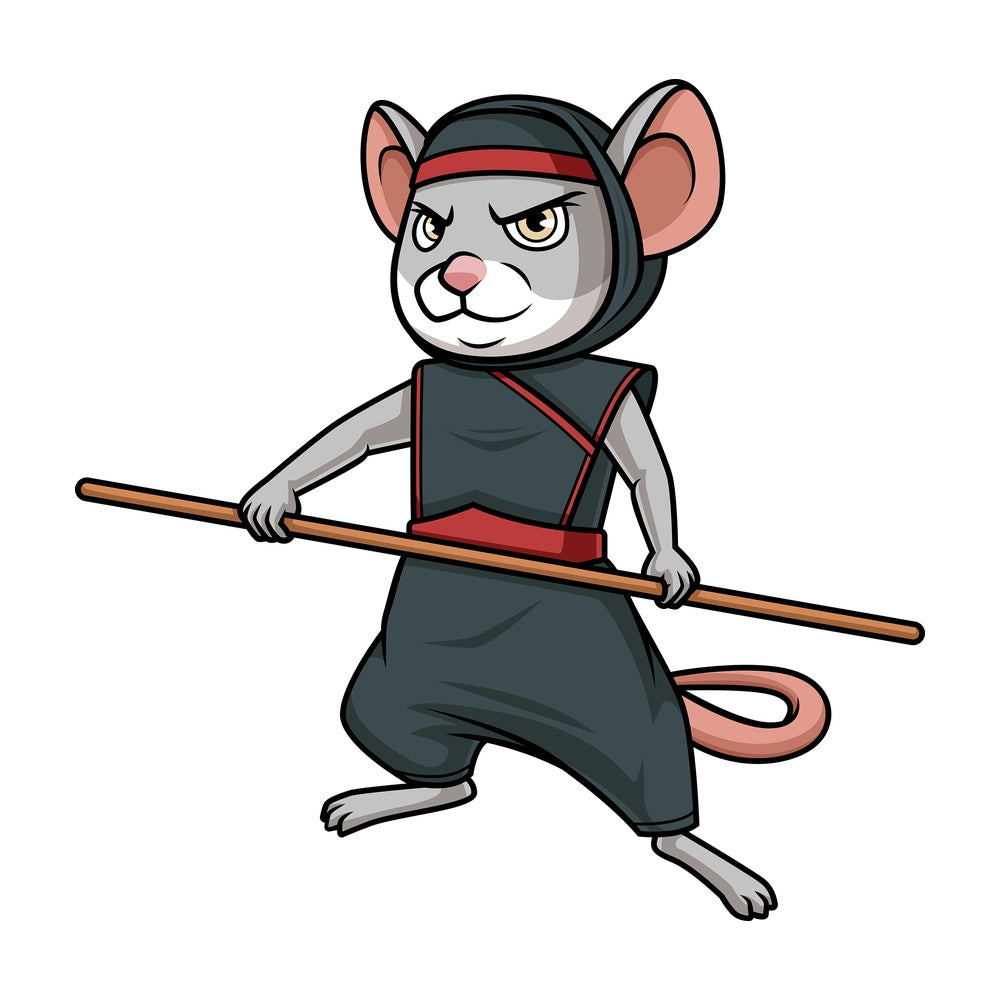 Ninja mouse. PNG - JPG and vector EPS (infinitely scalable).