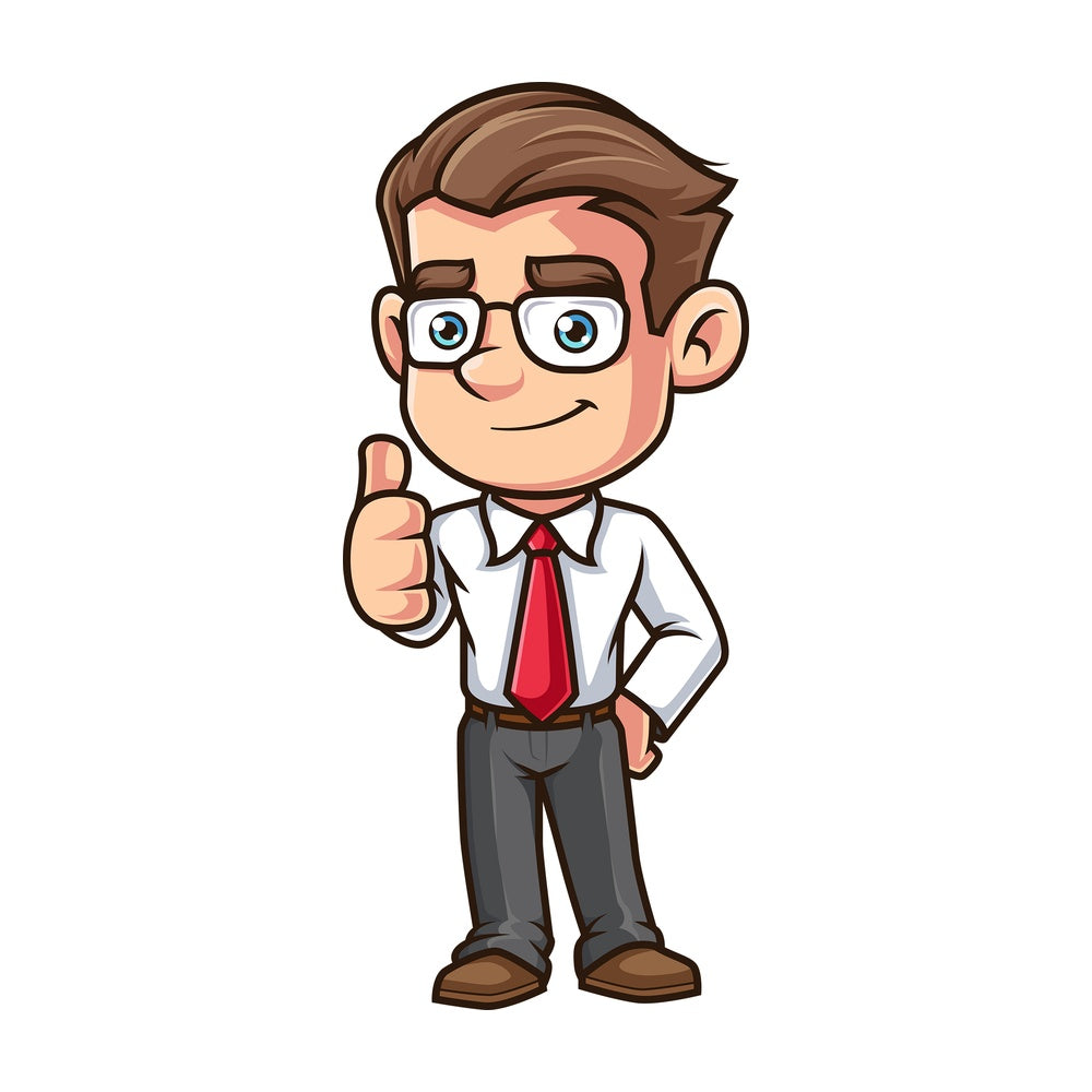 Employee thumbs up. PNG - JPG and vector EPS (infinitely scalable).