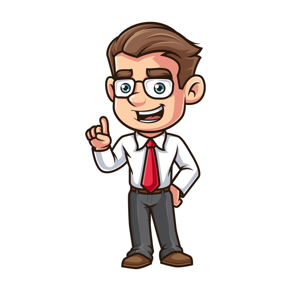 Employee making a point. PNG - JPG and vector EPS (infinitely scalable).