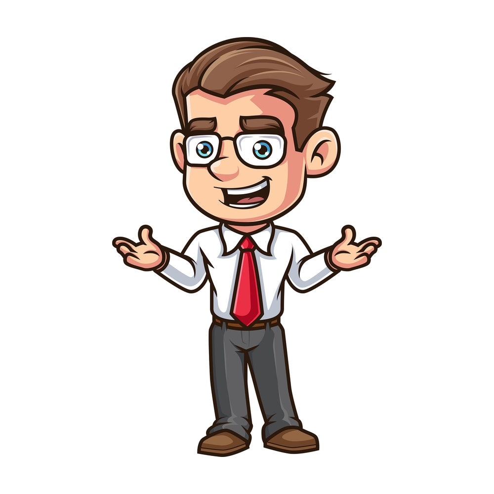 Employee talking. PNG - JPG and vector EPS (infinitely scalable).