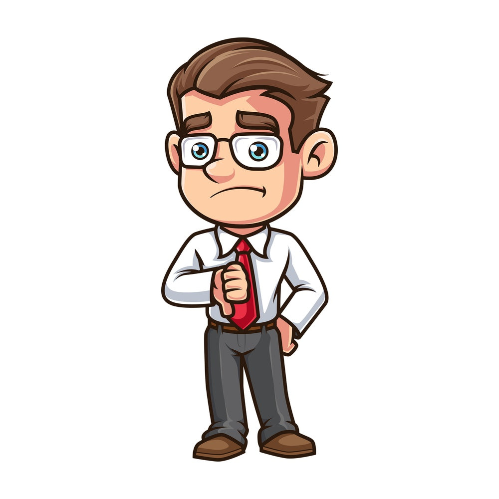 Sad employee. PNG - JPG and vector EPS (infinitely scalable).