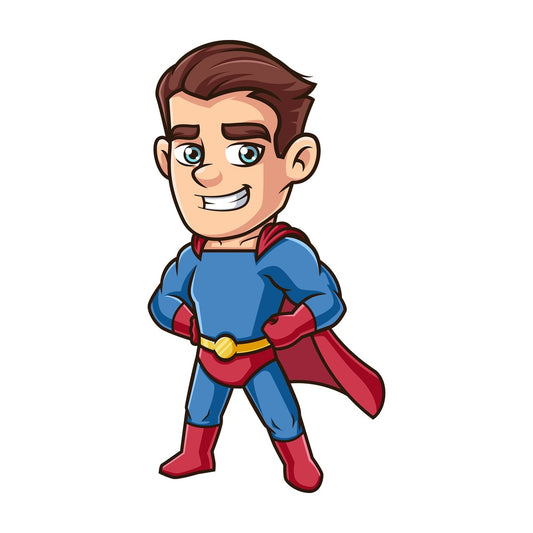 Proud male super hero. PNG - JPG and vector EPS (infinitely scalable).