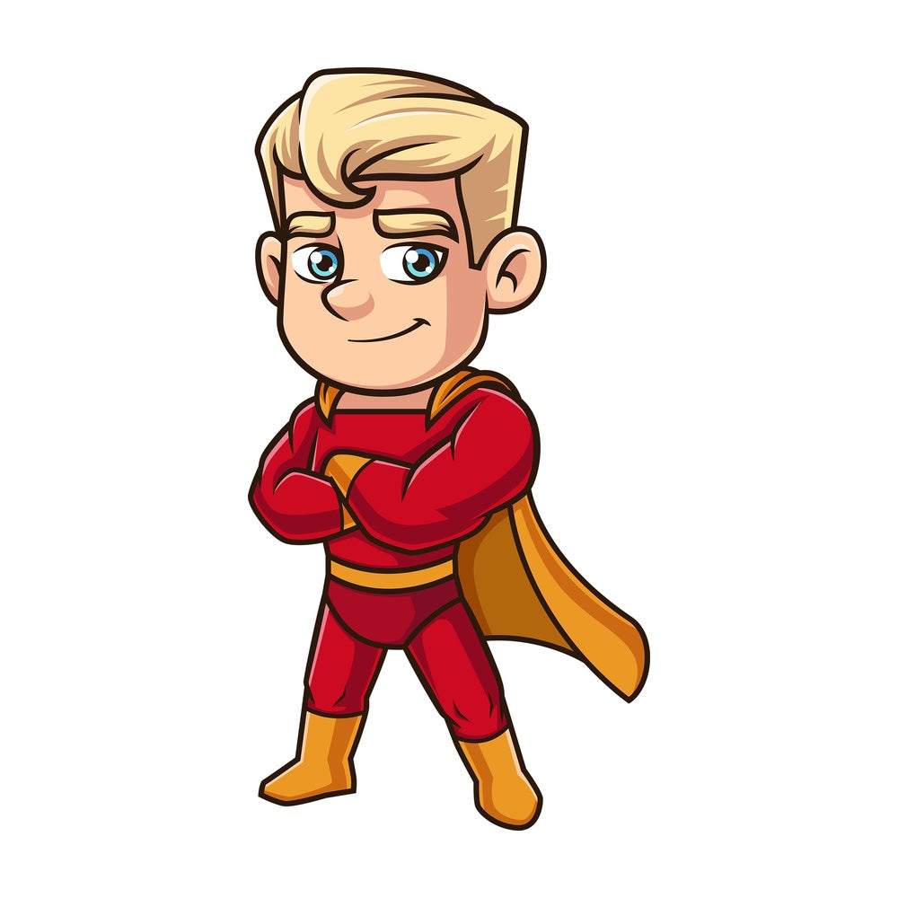 Man dressed as a superhero. PNG - JPG and vector EPS (infinitely scalable).