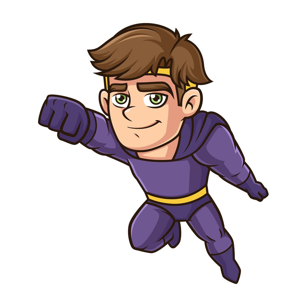 Male superhero flying. PNG - JPG and vector EPS (infinitely scalable).