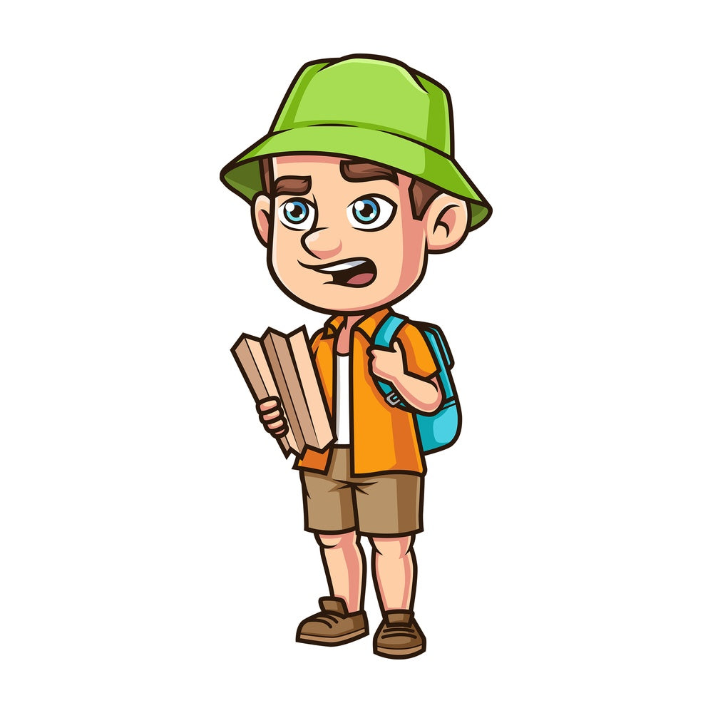 Male sightseer holding map. PNG - JPG and vector EPS (infinitely scalable).